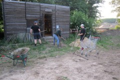Blokhut terras maken deel 1