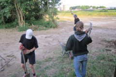 Blokhut terras maken deel 1